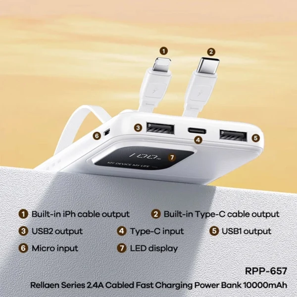 Power Bank 10000mAh REMAX RPP-657